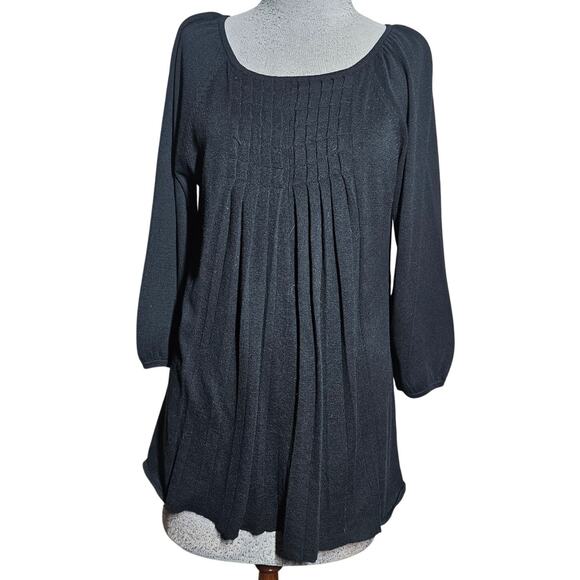 Black Cotton Blend Sweater Size Medium - Picture 1 of 5